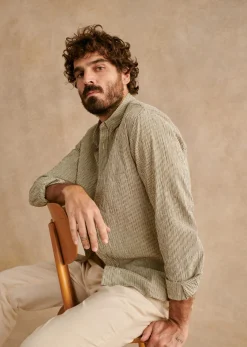 Coton Linen Seersucker Charlie Shirt