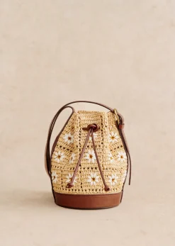 Mini Farrow Raphia Bucket